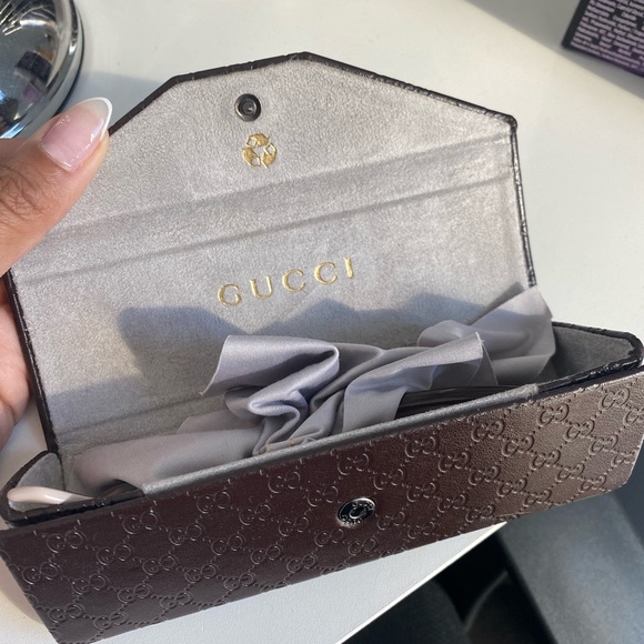 Pinkish Brown Prescription Gucci Glasses + Case - Picture 8 of 10